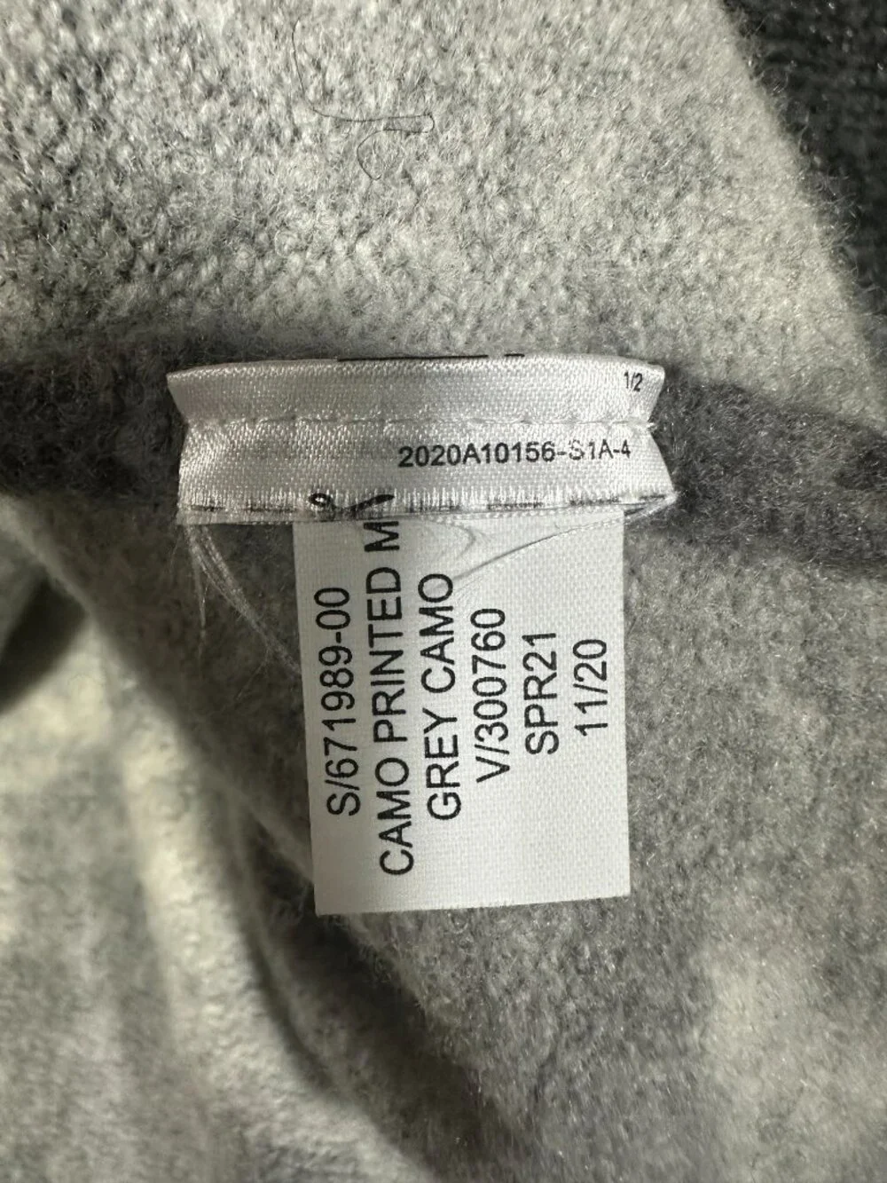 Banana Republic Sweater Womens Medium Gray Camouflage Ribbed Hem Pullover
